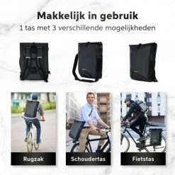 Living Nine Fietstas - Enkele - 20L - Waterdicht - Ook Voor Elektrische Fietsen - Dragen Als Handtas En Schoudertas - Zwart 14 Living Nine Fietstas - Enkele - 20L - Waterdicht - Ook Voor Elektrische Fietsen - Dragen Als Handtas En Schoudertas - Zwart -Windgoo Shop 550x550 1024