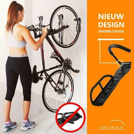 Merkloos Fiets Ophangsysteem 2x | Fietshaak | Muurbeugel | Ophangbeugel | Fietsbeugel | Fietsenrek | 25 KG 4 Merkloos Fiets Ophangsysteem 2x | Fietshaak | Muurbeugel | Ophangbeugel | Fietsbeugel | Fietsenrek | 25 KG - Afbeelding 4