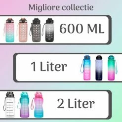 Migliore Bidon 1 Liter - Met Rietje - BPA Vrij - Sport - Ook In 600 Ml En 2 Liter -Windgoo Shop 550x550 1111