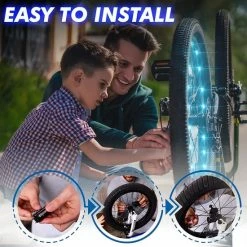 BOTC Wielverlichting Fiets - 20 Holders - Spaakverlichting LED - Lichtsnoer Fietswiel - 20 Leds - 220CM - Kleurrijk -Windgoo Shop 550x550 1120