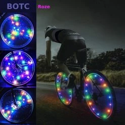 BOTC Wielverlichting Fiets - 20 Holders - Spaakverlichting LED - Lichtsnoer Fietswiel - 20 Leds - 220CM - Kleurrijk -Windgoo Shop 550x550 1121