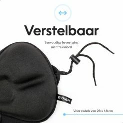 Dyken Zadelhoes Fiets Gel - Zadeldek - Universele Fietszadelhoes - Smalle Zadels - Zwart -Windgoo Shop 550x550 1127