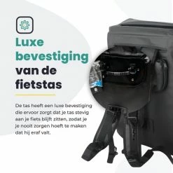 Voltano Luxe Fietstas / Rugtas 28L - Zwart - Enkele Pakaftas - 100% Waterdicht - Met Laptop Compartiment -Windgoo Shop 550x550 1159