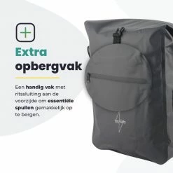 Voltano Luxe Fietstas / Rugtas 28L - Zwart - Enkele Pakaftas - 100% Waterdicht - Met Laptop Compartiment -Windgoo Shop 550x550 1164