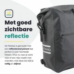 Voltano Luxe Fietstas / Rugtas 28L - Zwart - Enkele Pakaftas - 100% Waterdicht - Met Laptop Compartiment -Windgoo Shop 550x550 1165