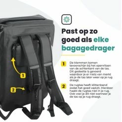 Voltano Luxe Fietstas / Rugtas 28L - Zwart - Enkele Pakaftas - 100% Waterdicht - Met Laptop Compartiment -Windgoo Shop 550x550 1167