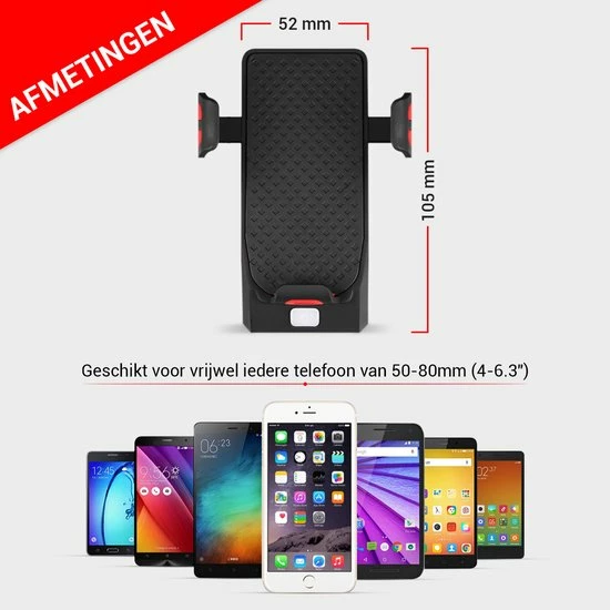 Mancor Universele Telefoonhouder Fiets Smartphonehouder - Met Verlichting, Fietsbel En Powerbank 8 Mancor Universele Telefoonhouder Fiets Smartphonehouder - Met Verlichting, Fietsbel En Powerbank - Afbeelding 8