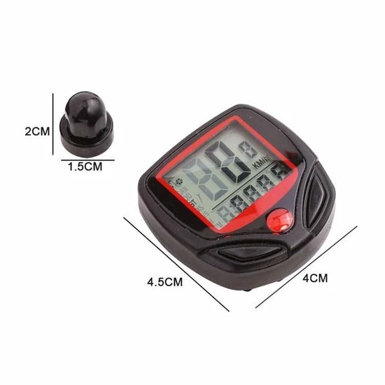 Merkloos Fiets Computer Met LCD Kilometerstand Snelheidsmeter 4 Merkloos Fiets Computer Met LCD Kilometerstand Snelheidsmeter - Afbeelding 4