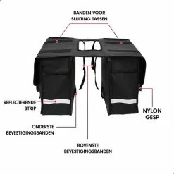 AG Fietstas 46 Liter - Dubbele Fietstas - Extra Veel Ruimte - Waterafstotend - Reflectoren Fietstassen - Electrische Fietsen - Zwart - Dubbel 22 AG Fietstas 46 Liter - Dubbele Fietstas - Extra Veel Ruimte - Waterafstotend - Reflectoren Fietstassen - Electrische Fietsen - Zwart - Dubbel -Windgoo Shop 550x550 168