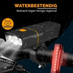 AXIMO Fietsverlichting 500 Lumen - Fietslamp USB Oplaadbaar LED - Voorlicht En Achterlicht - Fietslicht Set -Windgoo Shop 550x550 174