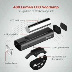 LifeGoods LED Fietsverlichting Set - Voorlicht En Achterlicht - USB Oplaadbaar - Zwart 13 LifeGoods LED Fietsverlichting Set - Voorlicht En Achterlicht - USB Oplaadbaar - Zwart -Windgoo Shop 550x550 180