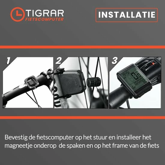 Tigrar Kilometerteller Fiets - Fietscomputer Draadloos - KM Teller Fiets - Waterdicht Met 17 Functies Snelheidsmeter 5 Tigrar Kilometerteller Fiets - Fietscomputer Draadloos - KM Teller Fiets - Waterdicht Met 17 Functies Snelheidsmeter - Afbeelding 5