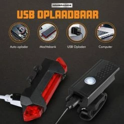 MM Brands Fietslamp - Fietsverlichting - Voorlicht En Achterlicht - USB Oplaadbaar - LED 10 MM Brands Fietslamp - Fietsverlichting - Voorlicht En Achterlicht - USB Oplaadbaar - LED -Windgoo Shop 550x550 254