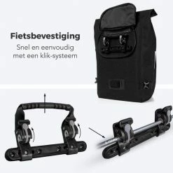 LifeGoods Fietstas - Enkel - 25L - Waterdicht - E-Bikes - Schouderbanden - Zwart -Windgoo Shop 550x550 271
