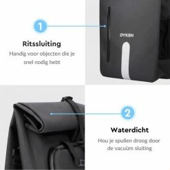 Dyken Fietstas Enkele - Waterdicht - Fietsrugzak - Schoudertas - 25L - Zwart 14 Dyken Fietstas Enkele - Waterdicht - Fietsrugzak - Schoudertas - 25L - Zwart -Windgoo Shop 550x550 278
