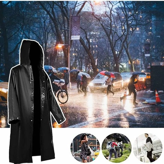 Makito Regenjas - Waterdicht - Poncho - Unisex - One Size - Knoopsluiting - Lichtgewicht 4 Makito Regenjas - Waterdicht - Poncho - Unisex - One Size - Knoopsluiting - Lichtgewicht - Afbeelding 4