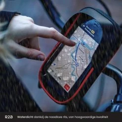 R2B Telefoonhouder Fiets Waterdicht Met 360 Graden Rotatie - Ook Voor Scooter & Motor - Gsm Houder Fiets - Model "Den Haag" - Zwart/Rood - Accessoires 14 R2B Telefoonhouder Fiets Waterdicht Met 360 Graden Rotatie - Ook Voor Scooter & Motor - Gsm Houder Fiets - Model "Den Haag" - Zwart/Rood - Accessoires -Windgoo Shop 550x550 289