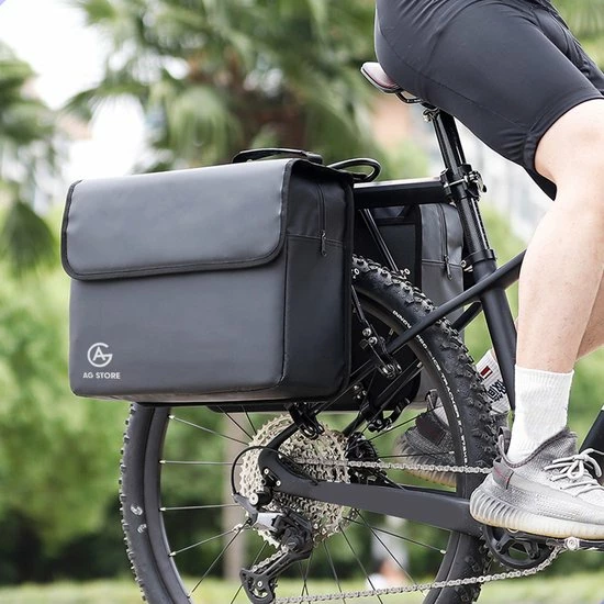 AG Fietstas -dubbele Fietstas - Fietstassen - Electrische Fietsen - Zwart - Dubbel - Waterdicht - 37 Liter -volwassenen - Elektrische Fiets - Reflectoren - 100% Polyster 12 AG Fietstas -dubbele Fietstas - Fietstassen - Electrische Fietsen - Zwart - Dubbel - Waterdicht - 37 Liter -volwassenen - Elektrische Fiets - Reflectoren - 100% Polyster - Afbeelding 12