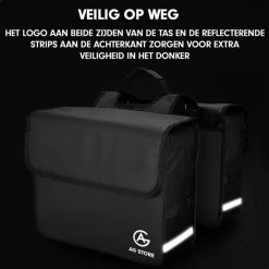 AG Fietstas -dubbele Fietstas - Fietstassen - Electrische Fietsen - Zwart - Dubbel - Waterdicht - 37 Liter -volwassenen - Elektrische Fiets - Reflectoren - 100% Polyster 28 AG Fietstas -dubbele Fietstas - Fietstassen - Electrische Fietsen - Zwart - Dubbel - Waterdicht - 37 Liter -volwassenen - Elektrische Fiets - Reflectoren - 100% Polyster -Windgoo Shop 550x550 321