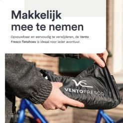 Vento Fresco Fietshoes Voor 1/2 Fietsen Waterdicht - Fietsbeschermhoes Elektrische Fiets XL - Universeel - Zwart Met Opbergzak - 200x110x70 Cm -Windgoo Shop 550x550 352