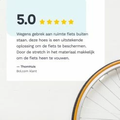 Vento Fresco Fietshoes Voor 1/2 Fietsen Waterdicht - Fietsbeschermhoes Elektrische Fiets XL - Universeel - Zwart Met Opbergzak - 200x110x70 Cm -Windgoo Shop 550x550 353