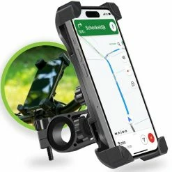 Naido Universele Telefoonhouder Fiets - Ook Voor Motor - GSM Houder - Fietshouder - Zwart