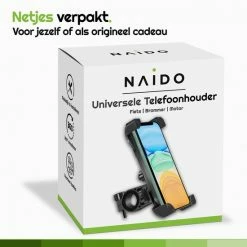 Naido Universele Telefoonhouder Fiets - Ook Voor Motor - GSM Houder - Fietshouder - Zwart -Windgoo Shop 550x550 371