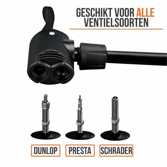Strex Fietspomp - Drukmeter - 11 Bar Bal Pomp - Oranje 5 Strex Fietspomp - Drukmeter - 11 Bar Bal Pomp - Oranje - Afbeelding 5
