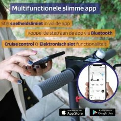 Kick&Move - Elektrische Step - E Scooter - Anti Lek Banden - 32 Km/u - App - LED Verlichting - Cruise Control - Schokbestendige Wielen - Anti Diefstal Optie -Windgoo Shop 550x550 41