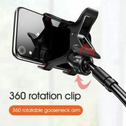 Merkloos Telefoonhouder - Universele Flexibele Telefoonhouder Met Klem - Flexibele Arm - Lazy Arm Smartphone Holder - Flexibel - Telefoon Houder - Universeel - Zwart -Windgoo Shop 550x550 439