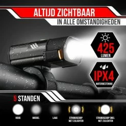 Strex LED Fietsverlichting Set - Voorlicht En Achterlicht - USB Oplaadbaar - Fietslamp - Fietslampjes - Zwart 10 Strex LED Fietsverlichting Set - Voorlicht En Achterlicht - USB Oplaadbaar - Fietslamp - Fietslampjes - Zwart -Windgoo Shop 550x550 441