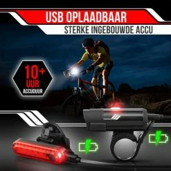 Strex LED Fietsverlichting Set - Voorlicht En Achterlicht - USB Oplaadbaar - Fietslamp - Fietslampjes - Zwart 12 Strex LED Fietsverlichting Set - Voorlicht En Achterlicht - USB Oplaadbaar - Fietslamp - Fietslampjes - Zwart -Windgoo Shop 550x550 443