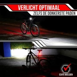Strex LED Fietsverlichting Set - Voorlicht En Achterlicht - USB Oplaadbaar - Fietslamp - Fietslampjes - Zwart 13 Strex LED Fietsverlichting Set - Voorlicht En Achterlicht - USB Oplaadbaar - Fietslamp - Fietslampjes - Zwart -Windgoo Shop 550x550 444