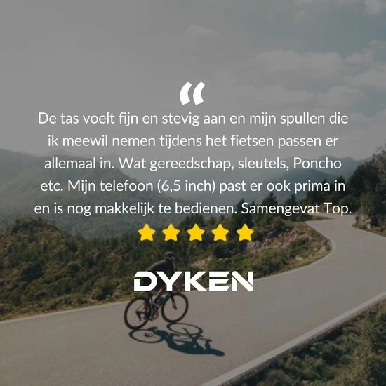 Dyken Frametas Fiets - Waterdichte Telefoonhouder - Fietstas Frame - Zwart 9 Dyken Frametas Fiets - Waterdichte Telefoonhouder - Fietstas Frame - Zwart - Afbeelding 9