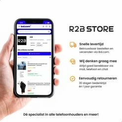 R2B Telefoonhouder Fiets Waterdicht Met 360 Graden Rotatie - Ook Voor Scooter & Motor - Gsm Houder Fiets - Zwart/Blauw - Fiets Accessoires - Model "Den Haag" -Windgoo Shop 550x550 482