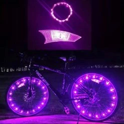 BOTC LED Spaakverlichting - Fiets Licht - Lichtsnoer Fietswiel - 20 Leds - 2meter - 1 Fietswiel - Roze -Windgoo Shop 550x550 493