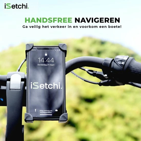 ISetchi Telefoonhouder Fiets Met 360 Graden Rotatie - Stevig & Stabiel - Ook Voor Scooter & Motor Gsm Telefoon Houder Fiets - Anti Shock & Vibratie Ontwerp - Fietshouder Smartphone Mobiel - Zwart 3 ISetchi Telefoonhouder Fiets Met 360 Graden Rotatie - Stevig & Stabiel - Ook Voor Scooter & Motor Gsm Telefoon Houder Fiets - Anti Shock & Vibratie Ontwerp - Fietshouder Smartphone Mobiel - Zwart - Afbeelding 3