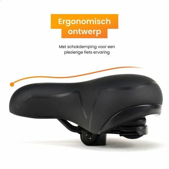 R2B Fietszadel Voor Dames En Heren - Inclusief Waterdichte Zadelhoes - Zwart - Reflectie En Ventilatie - Gel Zadel / Gelzadel 4 R2B Fietszadel Voor Dames En Heren - Inclusief Waterdichte Zadelhoes - Zwart - Reflectie En Ventilatie - Gel Zadel / Gelzadel - Afbeelding 4