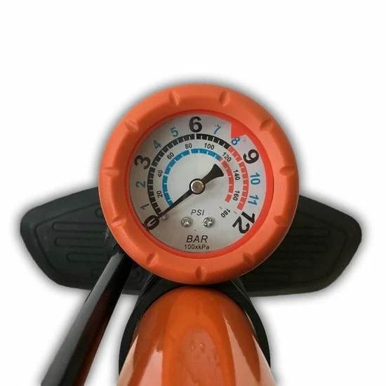 Bsx Air LYNX - Fietspomp Met Drukmeter -12 Bar/174 Psi - Oranje 2 Bsx Air LYNX - Fietspomp Met Drukmeter -12 Bar/174 Psi - Oranje - Afbeelding 2