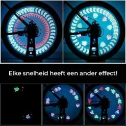 Merkloos Wielverlichting - Spaakverlichting - Fietsverlichting Wiel - Spaakreflectoren - Fietsverlichting - Kerst - Kerstcadeau - Schoencadeautje Sinterklaas - Spaakverlichting Kinderfiets - LED - 30 Patronen - 1 Stuk -Windgoo Shop 550x550 612