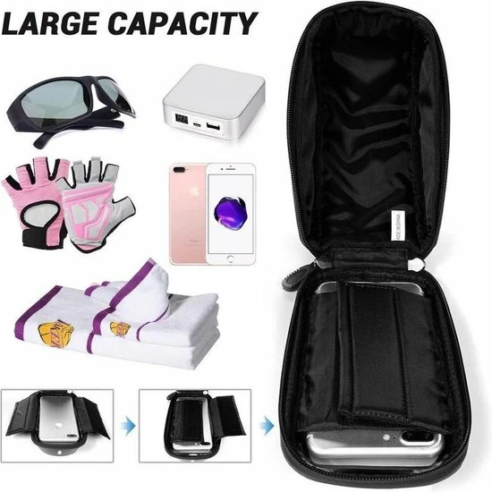 Opline Telefoonhouder Fiets / Mountainbike | Waterdicht | Apollo | Geschikt Voor: IPhone XS Max| Fietshouder | FIets Telefoon Houder | Waterdicht | Houder Fiets Telefoon | Fietstas 7 Opline Telefoonhouder Fiets / Mountainbike | Waterdicht | Apollo | Geschikt Voor: IPhone XS Max| Fietshouder | FIets Telefoon Houder | Waterdicht | Houder Fiets Telefoon | Fietstas - Afbeelding 7