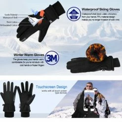 BOTC Fietshandschoenen Windproof/Waterproof - Handschoenen Met Touchscreen - M/L - Zwart-CG000111 15 BOTC Fietshandschoenen Windproof/Waterproof - Handschoenen Met Touchscreen - M/L - Zwart-CG000111 -Windgoo Shop 550x550 641