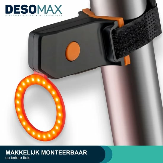 DesoMax Fietslicht Achterlicht LED USB Oplaadbaar Helder Rond - Achterlicht Voor Racefiets En MTB Herkenningslicht 3 DesoMax Fietslicht Achterlicht LED USB Oplaadbaar Helder Rond - Achterlicht Voor Racefiets En MTB Herkenningslicht - Afbeelding 3