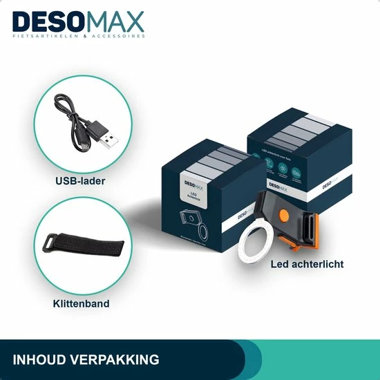 DesoMax Fietslicht Achterlicht LED USB Oplaadbaar Helder Rond - Achterlicht Voor Racefiets En MTB Herkenningslicht 8 DesoMax Fietslicht Achterlicht LED USB Oplaadbaar Helder Rond - Achterlicht Voor Racefiets En MTB Herkenningslicht - Afbeelding 8