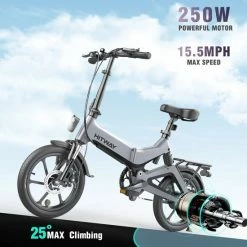 Merkloos Hitway 14F005 Elektrische Fiets Opvouwbaar | 250W Motor | 7.5Ah | 16" | Grijs / Zwart 16 Merkloos Hitway 14F005 Elektrische Fiets Opvouwbaar | 250W Motor | 7.5Ah | 16" | Grijs / Zwart -Windgoo Shop 550x550 781
