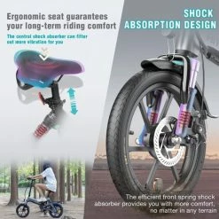 Merkloos Hitway 14F005 Elektrische Fiets Opvouwbaar | 250W Motor | 7.5Ah | 16" | Grijs / Zwart 21 Merkloos Hitway 14F005 Elektrische Fiets Opvouwbaar | 250W Motor | 7.5Ah | 16" | Grijs / Zwart -Windgoo Shop 550x550 783