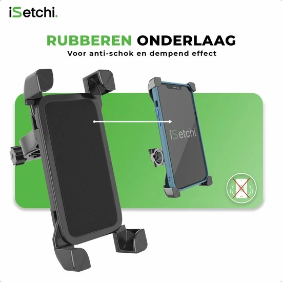 ISetchi Telefoonhouder Fiets Met 360 Graden Rotatie - Stevig & Stabiel - Ook Voor Scooter & Motor Gsm Telefoon Houder Fiets - Anti Shock & Vibratie Ontwerp - Fietshouder Smartphone Mobiel - Zwart 6 ISetchi Telefoonhouder Fiets Met 360 Graden Rotatie - Stevig & Stabiel - Ook Voor Scooter & Motor Gsm Telefoon Houder Fiets - Anti Shock & Vibratie Ontwerp - Fietshouder Smartphone Mobiel - Zwart - Afbeelding 6