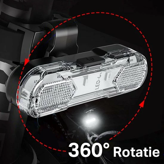 Transnect® – Fietsverlichting LED Set - 4 Lichtstanden – USB Oplaadbaar - Draagbaar – Waterdicht 4 Transnect® – Fietsverlichting LED Set - 4 Lichtstanden – USB Oplaadbaar - Draagbaar – Waterdicht - Afbeelding 4