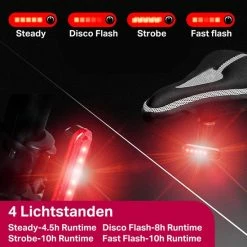 Transnect® – Fietsverlichting LED Set - 4 Lichtstanden – USB Oplaadbaar - Draagbaar – Waterdicht 16 Transnect® – Fietsverlichting LED Set - 4 Lichtstanden – USB Oplaadbaar - Draagbaar – Waterdicht -Windgoo Shop 550x550 815