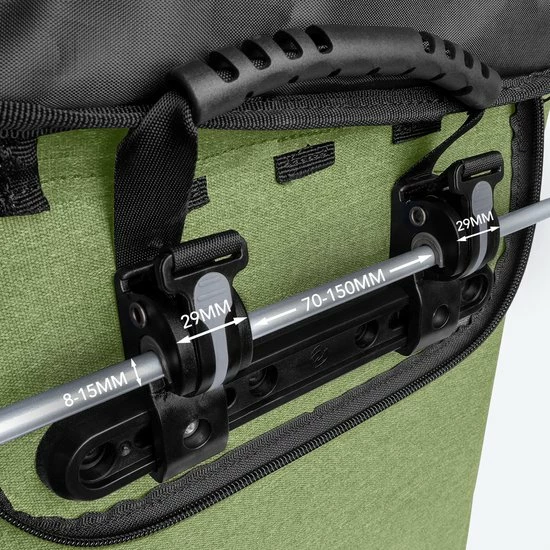 LifeGoods Fietstas - Enkel - 25L - Waterdicht - E-Bikes - Schouderbanden - Olijfgroen 5 LifeGoods Fietstas - Enkel - 25L - Waterdicht - E-Bikes - Schouderbanden - Olijfgroen - Afbeelding 5